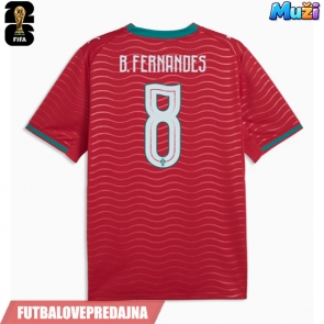Lacne Muži Futbalové dres Portugalsko Bruno Fernandes #8 MS 2026 Krátky Rukáv - Domáci